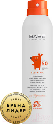 Спрей солнцезащитный Laboratorios Babe Pediatric Детский влагостойкий SPF50 (200мл)