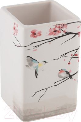 Стакан для зубной щетки и пасты Рыжий кот Сакура TU-S / 006518