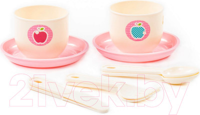 Набор игрушечной посуды Полесье Минутка на 2 персоны / 80240 (10эл)