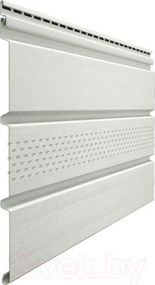 Софит для крыши Docke Premium с центральной перфорацией (пломбир)