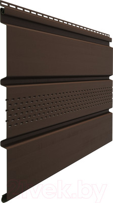 Софит для крыши Docke Standart с центральной перфорацией (каштан)