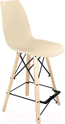 Стул барный Sheffilton SHT-ST29/S80-1 (бежевый/прозрачный лак/черный)