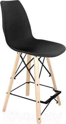 Стул барный Sheffilton SHT-ST29/S80-1 (черный/прозрачный лак/черный)