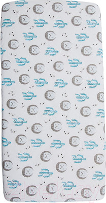 Простыня для малышей Amarobaby Ежики / AMARO-5102-Ez