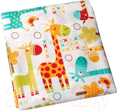Простыня для малышей Amarobaby Жирафики / AMARO-5102-G