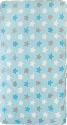 Простыня для малышей Amarobaby Прянички / AMARO-5102-PG (голубой)