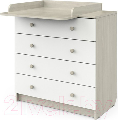 Комод пеленальный Атон Odin (шимо светлый/белый)