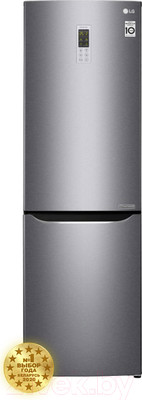 Холодильник с морозильником LG GA-B419SLGL