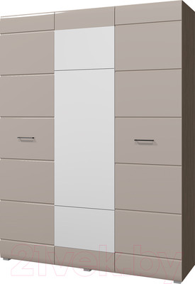 Шкаф Горизонт Мебель Ненси 3х ств. (венге/капучино)