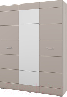 Шкаф Горизонт Мебель Ненси 3х ств. (ясень/капучино)