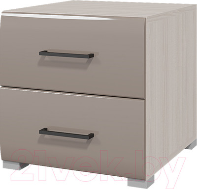 Прикроватная тумба Горизонт Мебель Ненси (ясень/капучино)