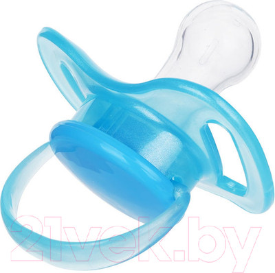 Пустышка Sun Delight Силиконовая круглая M / 31042  (голубой)