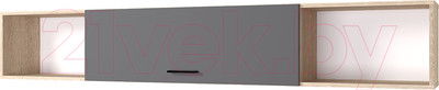Шкаф навесной Горизонт Мебель Анталия 2032 (дуб сонома/графит софт)