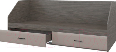 Кровать-тахта Горизонт Мебель Ненси 800 2ящ (венге/капучино)