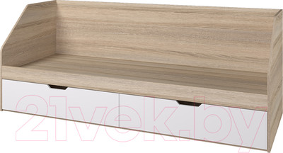 Кровать-тахта Горизонт Мебель Анталия 800 2ящ (дуб сонома/белый софт)