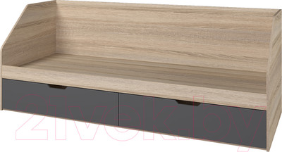 Кровать-тахта Горизонт Мебель Анталия 800 2ящ (дуб сонома/графит софт)