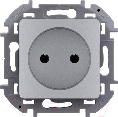 Розетка Legrand Inspiria 673712 (алюминий)