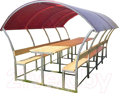 Беседка ВЕЛЕС Астра 3м с покрытием (гранатовый)