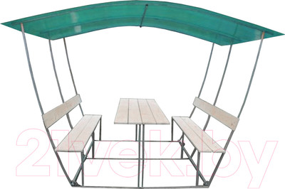 Беседка ВЕЛЕС Тюльпан 2м с покрытием (бирюзовый)