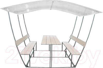 Беседка ВЕЛЕС Тюльпан 2м с покрытием (молочный)