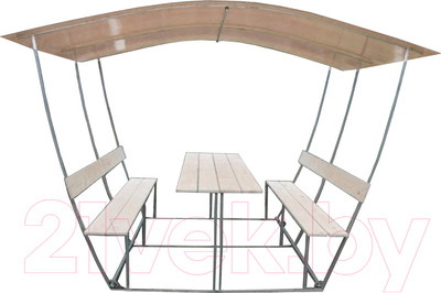 Беседка ВЕЛЕС Тюльпан 2м с покрытием (тонированный)