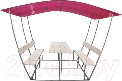 Беседка ВЕЛЕС Тюльпан 2м с покрытием (гранатовый)