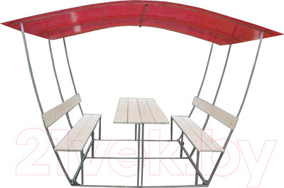 Беседка ВЕЛЕС Тюльпан 2м с покрытием (красный)