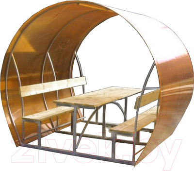 Беседка ВЕЛЕС Пион 2м с покрытием (бронзовый)