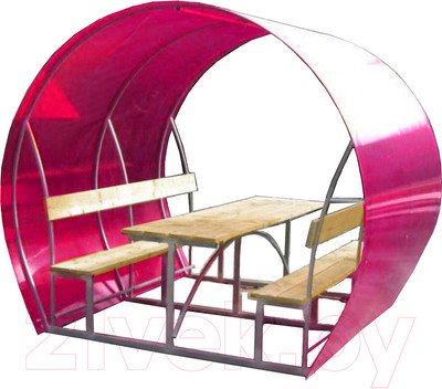 Беседка ВЕЛЕС Пион 2м с покрытием (гранатовый)