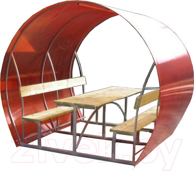 Беседка ВЕЛЕС Пион 2м с покрытием (красный)