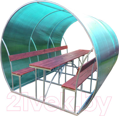 Беседка ВЕЛЕС Пион 3м с покрытием (бирюзовый)