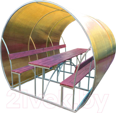 Беседка ВЕЛЕС Пион 3м с покрытием (бронзовый)
