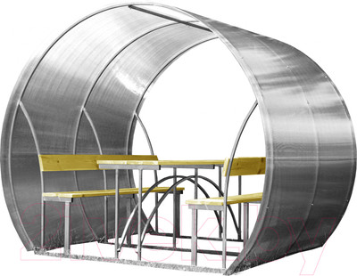 Беседка ВЕЛЕС Пион 3м с покрытием (молочный)