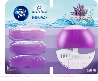 Чистящее средство для унитаза Ambi Pur Лаванда и розмарин 5в1 (4x55мл)