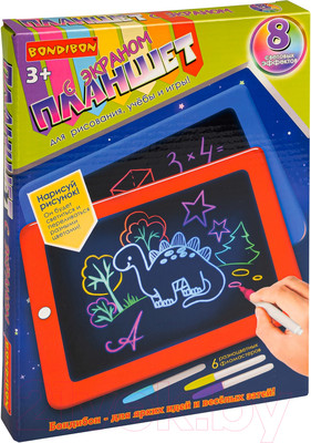 Доска для рисования Bondibon Планшет для рисования с обучающими карточками / ВВ5171