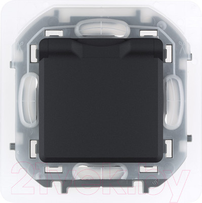 Розетка Legrand Inspiria 673743 (антрацит)