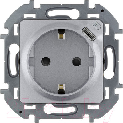 Розетка Legrand Inspiria 673772 (алюминий)