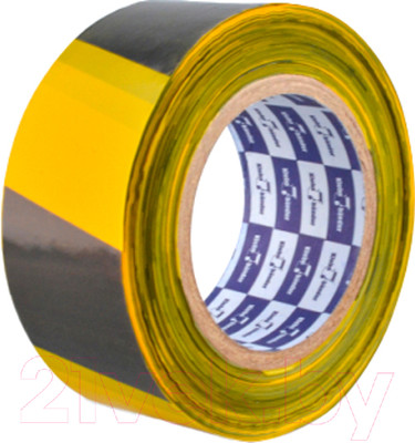 Лента сигнальная Klebebander 50ммx200м (черный/желтый, без и/у)