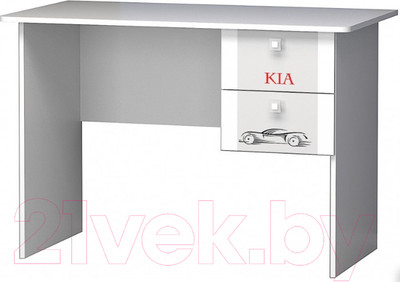 Письменный стол Премиум Смарти (белый/машинки)