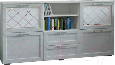 Тумба Премиум Александра (белый/шелк платина)