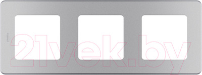 Рамка для выключателей и розеток Legrand Inspiria 673952 (алюминий, 3 поста)