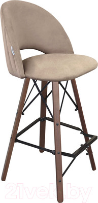 Стул барный Sheffilton SHT-ST34-1/S80 (латте/темный орех/черный)