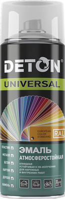 Эмаль Deton Universal Алкидная атмосферостойкая RAL 7043 (520мл, графитовый)