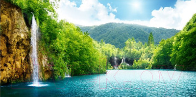 Фотообои листовые Citydecor Тропический водопад (300x150)