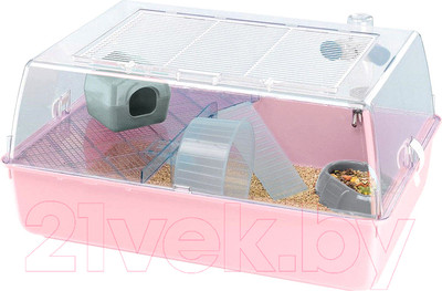 Клетка для грызунов Ferplast Mini Duna Hamster / 57075499 (розовый)