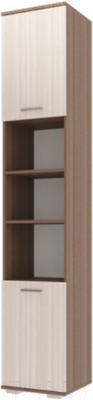 Шкаф-пенал Памир Италия П-400 комбинированный (ясень шимо темный/ясень шимо светлый)