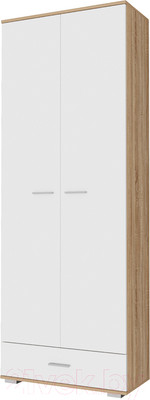 Шкаф Памир Италия ШК1Я-800 (дуб сонома/белый глянец)