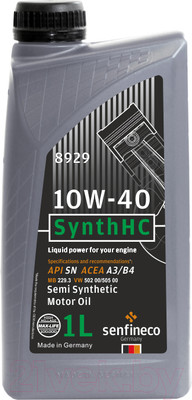 Моторное масло Senfineco SynthHC 10W40 SN A3/B4 / 8929 (1л)