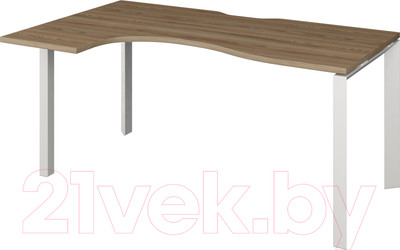 Письменный стол Программа Техно Аргентум-МП НТМП.П-040 левый (дуб сафари/белый)