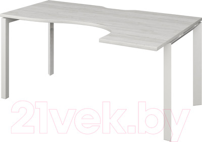 Письменный стол Программа Техно Аргентум-МП НТМП.П-040 правый (сосна винтер/белый)